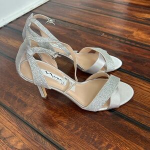 Nina Silver High Heeled Sandals